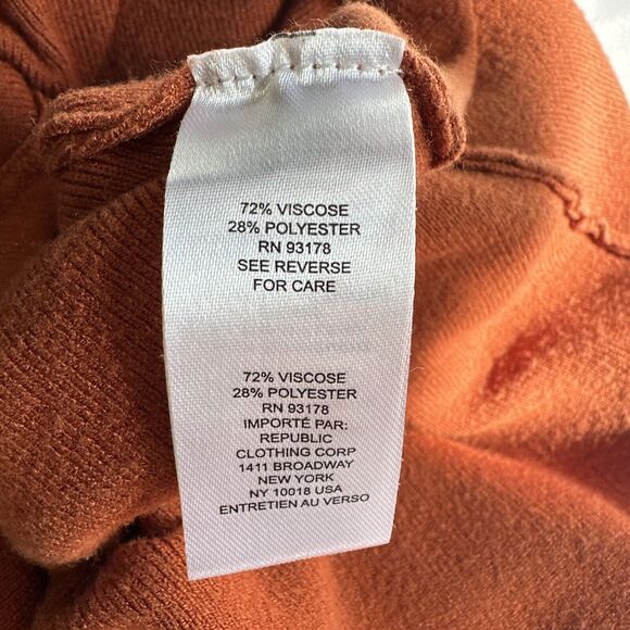 HOUSE OF HARLOW 1960 Knit Asymmetrical Maxi Skirt Orange Side Slit Size Small - Picture 12 of 12